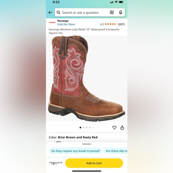 Lady Rebel Durango Steel Toe Boots - Picture 5 of 5